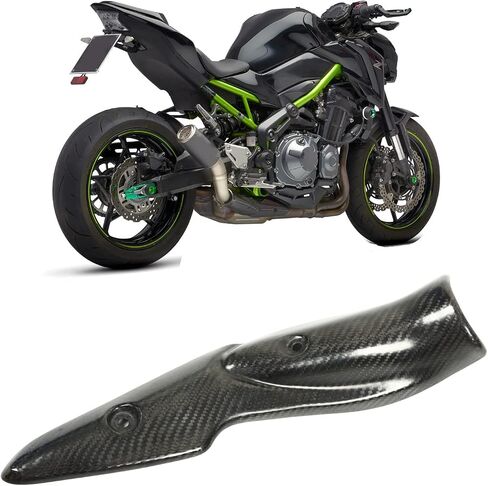 Motorcycle Middle Link Tube Guard,Carbon Fiber Pipe Heat ube Protector Cover Guard for Z900 2017?2019 in Saudi Arabia