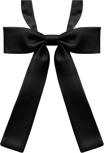 Black Bow Ties for Women, Pre-Tied Bowties Solid Color Bow Tie for Women School Uniform Shirt Womens Accessory in Saudi Arabia
