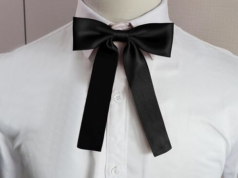 Black Bow Ties for Women, Pre-Tied Bowties Solid Color Bow Tie for Women School Uniform Shirt Womens Accessory in Saudi Arabia