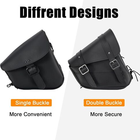 GARGOYLE BELLS Motorcycle Saddle Bags Solo Swing Arm Bag For Sportster Softail PVC Waterproof Motorcycle Luggage Bags for Motorcycle or Bike (Left Side, Black PVC) in Saudi Arabia