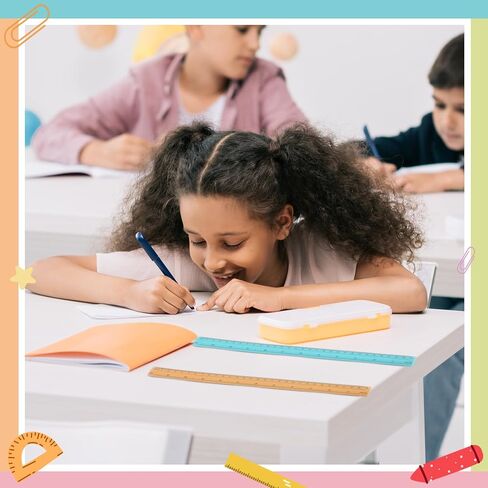 180 Pcs 12 Inch Clear Plastic Rulers Bulk for Classroom Kids Color Rulers Bulk Measurement Ruler with Centimeters Millimeter and Inches Back to School Supplies for School Home Office in Saudi Arabia