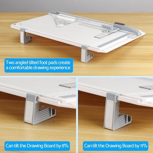لوحة رسم احترافية من eSynic بمقياس A3، لوحة طاولة صياغة متعددة الوظائف، نظام قياس قابل للتعديل، أدوات صياغة الحركة المتوازية للزاوية مع ملحقات كاملة للطلاب، والمهندس المعماري، إلخ in Kuwait