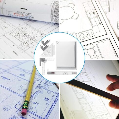 لوحة رسم احترافية من eSynic بمقياس A3، لوحة طاولة صياغة متعددة الوظائف، نظام قياس قابل للتعديل، أدوات صياغة الحركة المتوازية للزاوية مع ملحقات كاملة للطلاب، والمهندس المعماري، إلخ in Kuwait