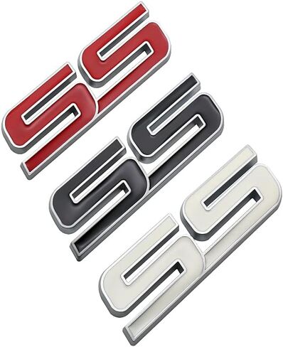 1 قطعة الباب الأمامي SS شعار 3D شارة معدنية ملصق الشارات استبدال ل 06-10 Chevr-olet 15211285 (أبيض) in Kuwait