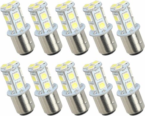 10 قطع بدوره مصابيح إشارة الذيل، 1157 Bay15d 13-smd 12V RV LED أضواء الذيل الفرامل ضوء مصباح احتياطية مصابيح المصابيح استبدال لمقطورة متنقل سيارة قارب جذع الداخلية تعديل الملحقات in Kuwait