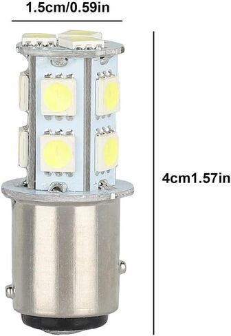 10 قطع بدوره مصابيح إشارة الذيل، 1157 Bay15d 13-smd 12V RV LED أضواء الذيل الفرامل ضوء مصباح احتياطية مصابيح المصابيح استبدال لمقطورة متنقل سيارة قارب جذع الداخلية تعديل الملحقات in Kuwait