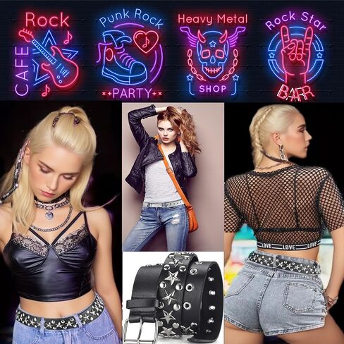 Studded Belt Punk Belt Y2K Goth Belt for Men or Women in Saudi Arabia