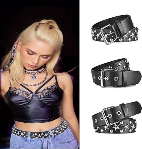 Studded Belt Punk Belt Y2K Goth Belt for Men or Women in Saudi Arabia