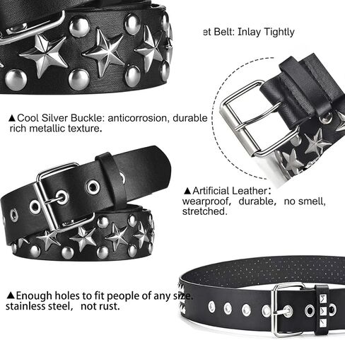 Studded Belt Punk Belt Y2K Goth Belt for Men or Women in Saudi Arabia
