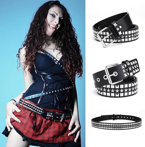 Studded Belt Punk Belt Y2K Goth Belt for Men or Women in Saudi Arabia