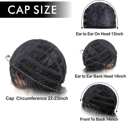 STfantasy Mens Black Wig Wavy Mid Length Synthetic Hair for Male Cosplay Winter Soldier Costume (Black) in Kuwait