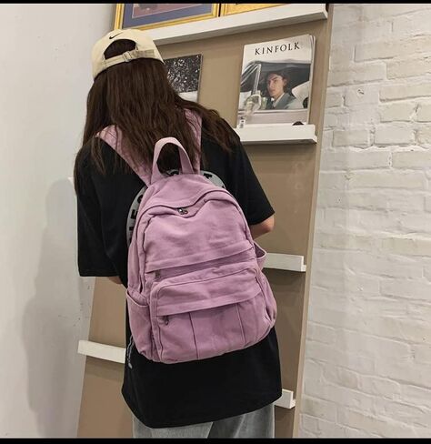 Boho Canvas Backpack for School Vintage College Backpack Women Fairy Grunge Aesthetic Hippie Y2K Backpack (Green) in Kuwait