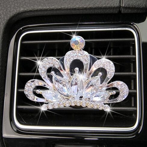 NTRR Crystal Crown Car Clip, Crown Diamond Car Air Conditioning Outlet Clip Rhinestone Car Interior Decoration Bling Car Accessories for Women in Saudi Arabia