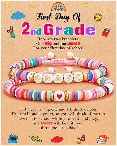 UPROMI First Day of Prek/Kindergarten/1st Grade/2nd Grade Gift, Back to School Bracelet Mommy and Me in Saudi Arabia