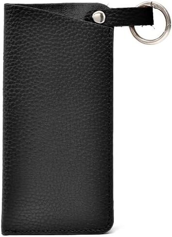 K Eyeglass Case with Belt Clip Leather Solid Glasses Pouch Women Aesthetic Soft Glasses Portable Hanging Neck in Saudi Arabia