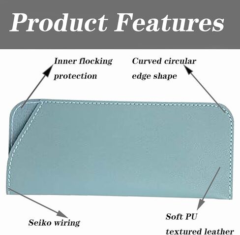 5 Packs Soft Leather Sunglasses Cases Cover Bags Non-slip Sleeve Sunglasses Storage is Suitable for Women Men and Children in Kuwait