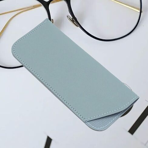 5 Packs Soft Leather Sunglasses Cases Cover Bags Non-slip Sleeve Sunglasses Storage is Suitable for Women Men and Children in Kuwait