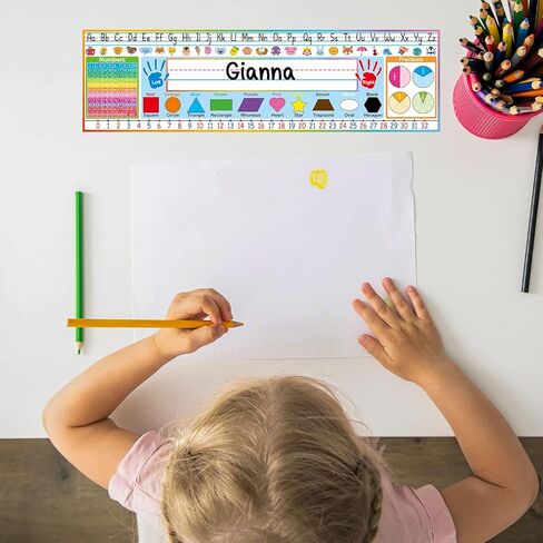 40 قطعة من لوحات الأسماء المخطوطة التقليدية للمكاتب ذات جودة عالية من مادة PVC علامات أسماء ذاتية اللصق لطلاب رياض الأطفال الابتدائية in Kuwait