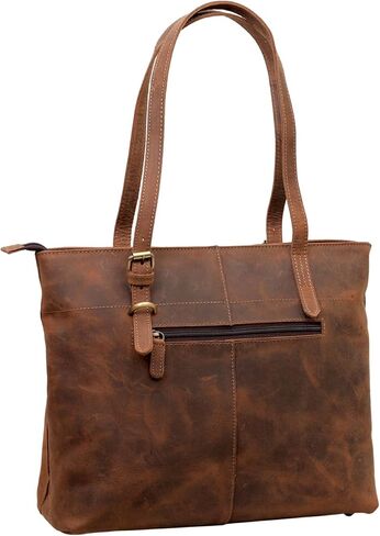 Genuine Brown Leather Purses for Women Tote Bag Satchel Vintage Handbag Office Casual in Saudi Arabia