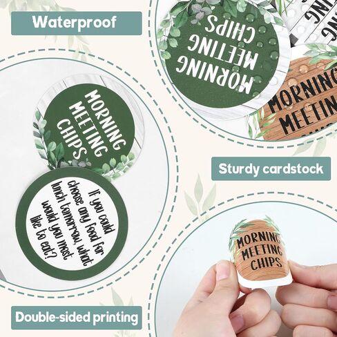 100Pcs Morning Meeting Chips Classroom Questions Ideas Cards for Students Conversation Starter Cards Morning Meeting Classroom Set for Teacher Must Haves Supplies Icebreaker Activity in Saudi Arabia
