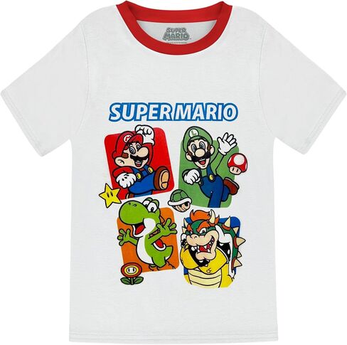 Boys Pajama Set 2 Piece - Mario, Sonic, Pokemon, Scooby Doo - Short Sleeve Top & Shorts Pajama Set - Kids & Toddler Pajamas in Saudi Arabia