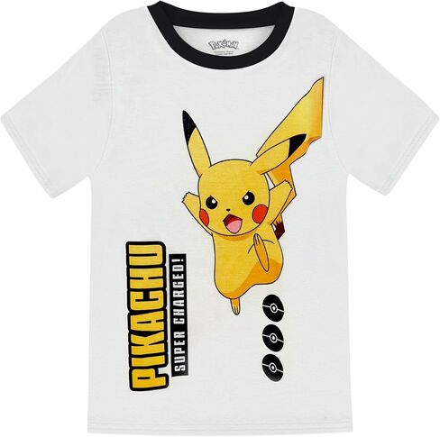 Boys Pajama Set 2 Piece - Mario, Sonic, Pokemon, Scooby Doo - Short Sleeve Top & Shorts Pajama Set - Kids & Toddler Pajamas in Saudi Arabia