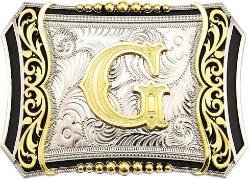 Western Initial Belt Buckle for Women Men│Letter Buckle ABC to Z Christmas Halloween Belt Buckle Gifts in Saudi Arabia