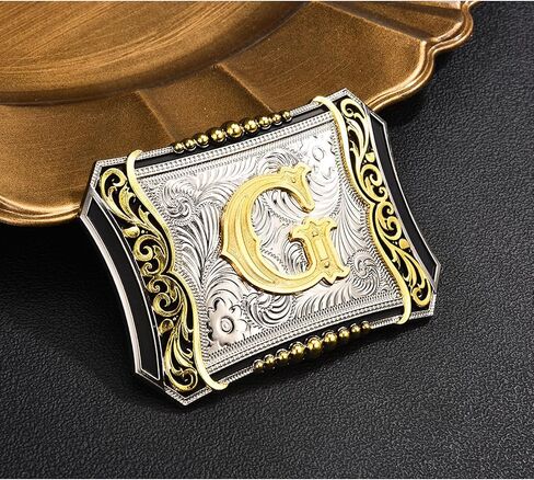Western Initial Belt Buckle for Women Men│Letter Buckle ABC to Z Christmas Halloween Belt Buckle Gifts in Saudi Arabia