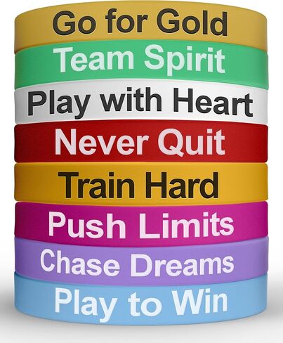 Silicone Wristbands Rubber Band Bracelets - Fun Motivational Wristbands for Kids and Adults in Saudi Arabia