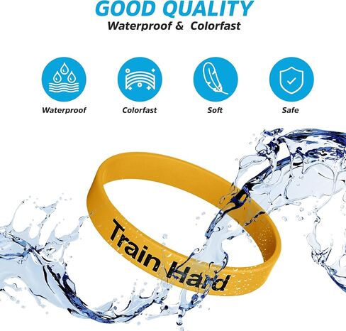 Silicone Wristbands Rubber Band Bracelets - Fun Motivational Wristbands for Kids and Adults in Saudi Arabia