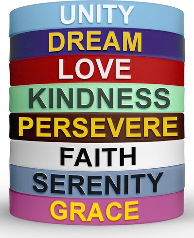 Silicone Wristbands Rubber Band Bracelets - Fun Motivational Wristbands for Kids and Adults in Saudi Arabia
