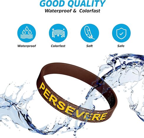 Silicone Wristbands Rubber Band Bracelets - Fun Motivational Wristbands for Kids and Adults in Saudi Arabia