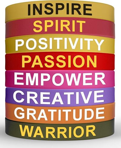 Silicone Wristbands Rubber Band Bracelets - Fun Motivational Wristbands for Kids and Adults in Saudi Arabia