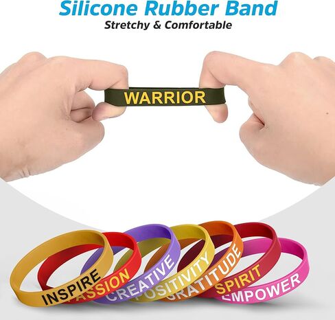 Silicone Wristbands Rubber Band Bracelets - Fun Motivational Wristbands for Kids and Adults in Saudi Arabia