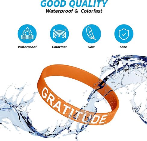 Silicone Wristbands Rubber Band Bracelets - Fun Motivational Wristbands for Kids and Adults in Saudi Arabia