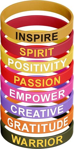 Silicone Wristbands Rubber Band Bracelets - Fun Motivational Wristbands for Kids and Adults in Saudi Arabia