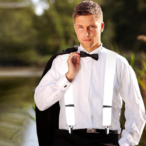 Suspenders for Men Women, 2 Inch Suspenders for Men Heavy Duty, Wide X-Back Adjustable Elastic Suspenders for Work in Saudi Arabia