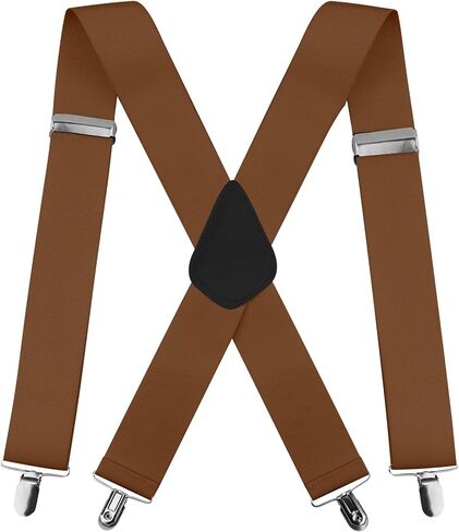 Suspenders for Men Women, 2 Inch Suspenders for Men Heavy Duty, Wide X-Back Adjustable Elastic Suspenders for Work in Saudi Arabia