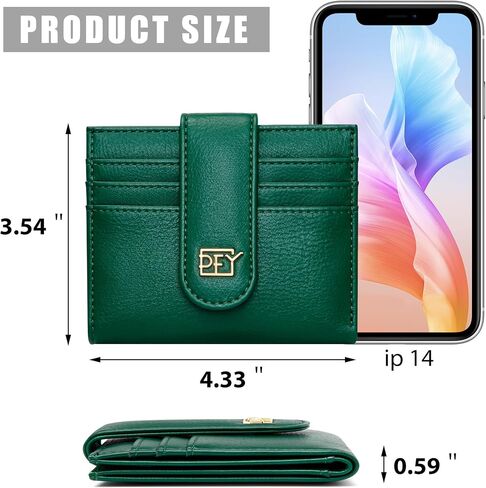 Badiya Small Wallets for Women Bifold Multi Card Case Wallet Slim Credit Card Holder with Zipper Coin Purse in Kuwait