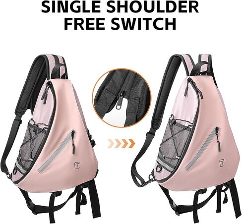 Sling Bag for Men,One Strap Crossbody Chest Backpack Bag for 13inch Ipad Pro M4,Light weight Hiking Outdoor Daypack for Travel Gym Sports Bag in Kuwait