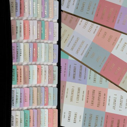 UPAFEXXI-Laminated Bible Tabs (Rose Gold Foil Embossed Lettering), Bible Tabs for Women and Men, Reposition Large Print Stickers, Easy to Read and Apply, 80Chapters Labels for Easy Navigation(Pink) in Saudi Arabia