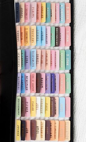 UPAFEXXI-Laminated Bible Tabs (Rose Gold Foil Embossed Lettering), Bible Tabs for Women and Men, Reposition Large Print Stickers, Easy to Read and Apply, 80Chapters Labels for Easy Navigation(Pink) in Saudi Arabia