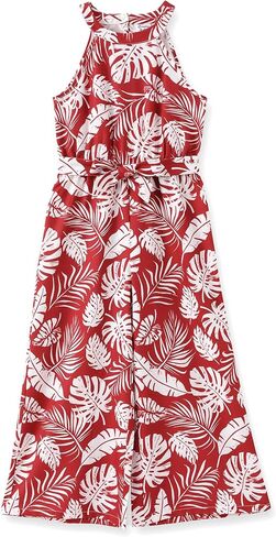 PATPAT Girls Wide Leg Long Pants Jumpsuit Floral Halter Sleeveless One Piece Romper in Saudi Arabia