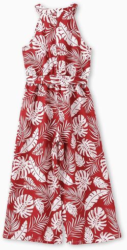 PATPAT Girls Wide Leg Long Pants Jumpsuit Floral Halter Sleeveless One Piece Romper in Saudi Arabia