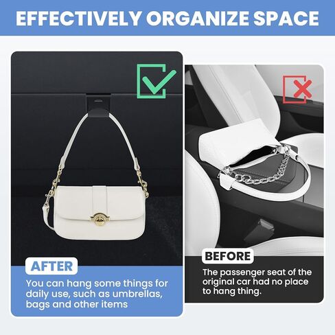 مخصص صالح لخطافات صندوق القفازات 2024 تسلا نموذج 3 صندوق القفازات المرتفعات المنظم حقيبة حامل تخزين شماعات كليب ABS المواد المرتفعات الملحقات الأسود 2 قطعة in Kuwait