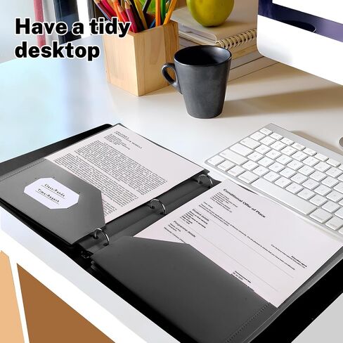 HABGP Two Pocket Folder with Prongs, 5 Color Paper Folders with Pockets and Business Card Holder, Folders with Pocket Fit Letter Size, Organizing Papers in School, Office & Business in Kuwait