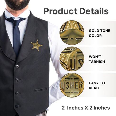 Gold Star Usher Pins for Church Gold Star Usher Pins for Church | Gold Metal Usher Badge Locking Pin Back | Engraved Name Tags for Ushers 2 Inches Diameter| Gold Metal Usher Badge Locking Pin Back | Engraved Name Tags for Ushers 2 Inches in Saudi Arabia