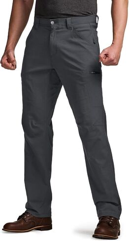 CQR Men's Vent Stretch Pants, Quick Dry Lightweight Casual Cargo Pants, Water Resistant Straight-Fit Utility Work Pants in Saudi Arabia