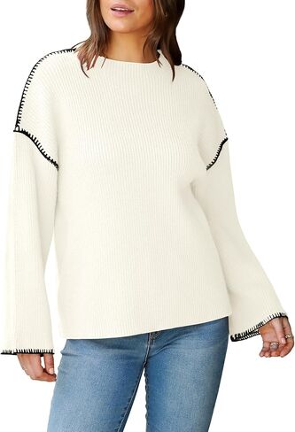 سترات نسائية كبيرة الحجم بأكمام طويلة وسترات شتوية برقبة دائرية in Kuwait