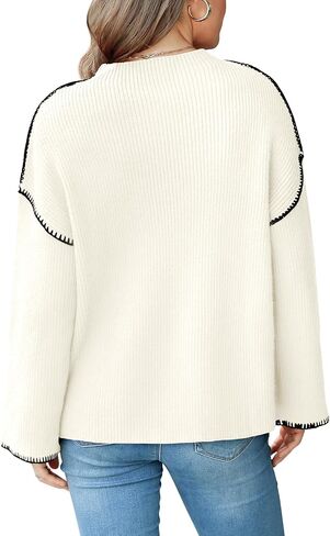 سترات نسائية كبيرة الحجم بأكمام طويلة وسترات شتوية برقبة دائرية in Kuwait